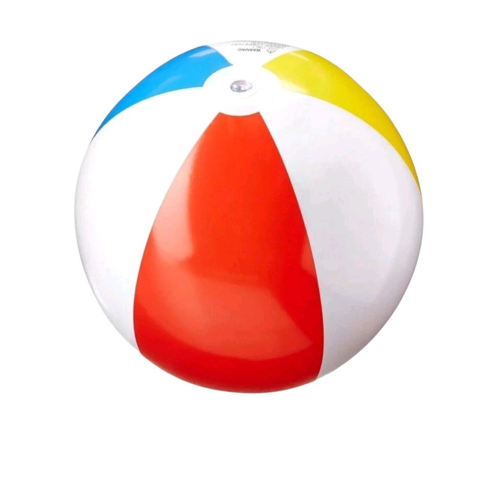 Intex Vinyl Beach Ball Red White Blue Yellow Inflatable 20 Inch Pool Toys Sealed